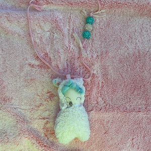 Artist doll lamb necklace
