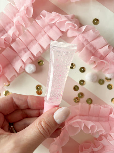 Neon Pop Pink Sparkle Tube Lipgloss