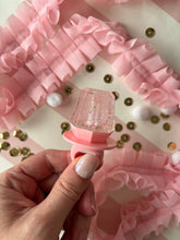 Load image into Gallery viewer, Neon Pop Pink Sparkle Ring Pop Lipgloss