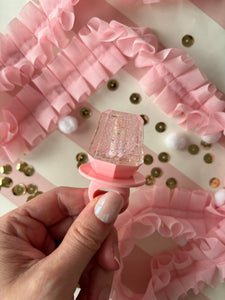 Neon Pop Pink Sparkle Ring Pop Lipgloss