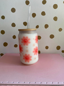 Smile Flowers Glass