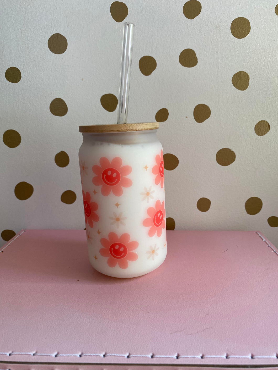 Smile Flowers Glass