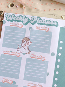 8x10.5 Cows Weekly Planner Notepad