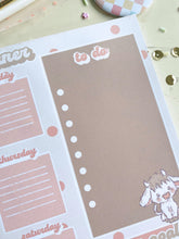 Load image into Gallery viewer, 8x10.5 Pink Cows Weekly Planner Notepad