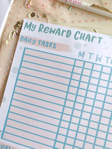 8.5x11 Mermaid Reward Chart Notepad