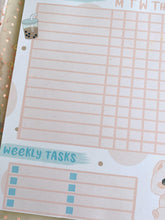 Load image into Gallery viewer, 8.5x11 Reward Chart Planner Boba Cat Notepad