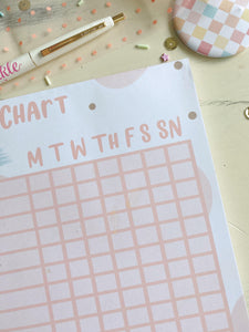 8.5x11 Reward Chart Planner Boba Cat Notepad