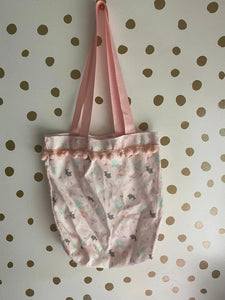 Trick or Treat Bag Pink w pink pom pom