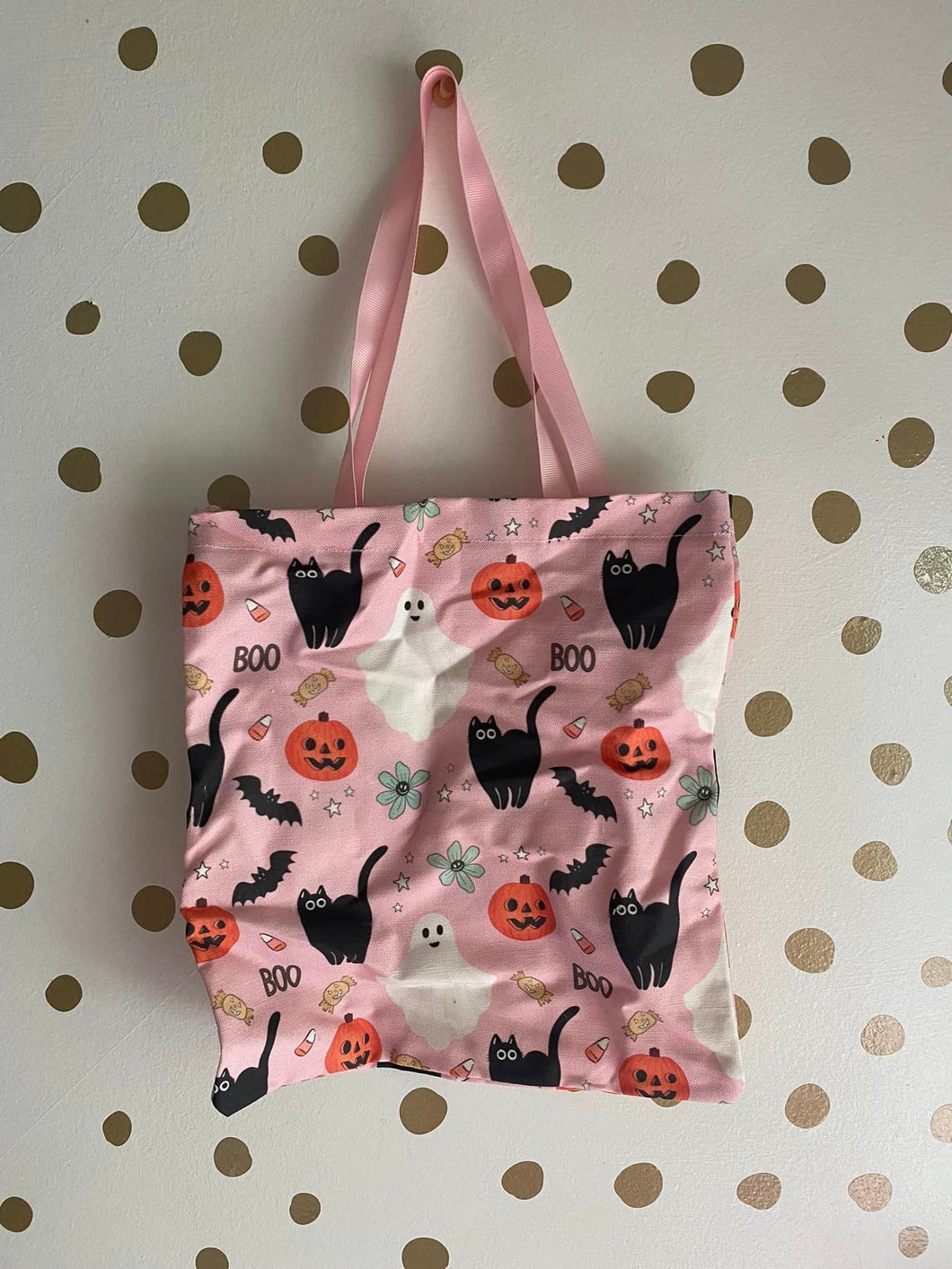 Trick or Treat Bag Pink no pom pom
