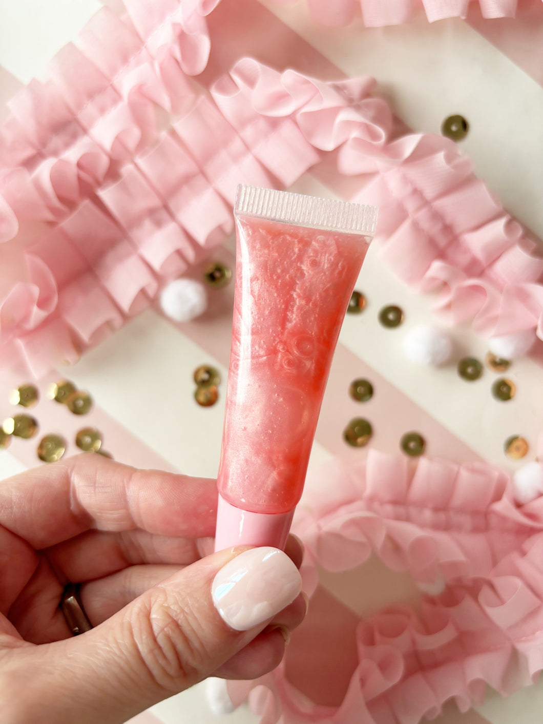 Blushed Pink Lip Gloss Tube