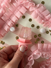 Load image into Gallery viewer, Neon Pop Pink Sparkle Ring Pop Lipgloss