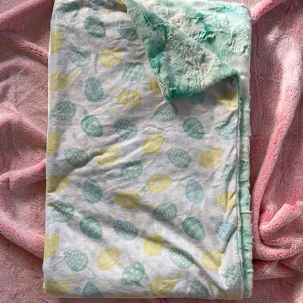 RTS toddler Easter egg snuggle blanket