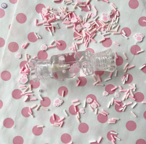 Pink Paw Print Sprinkles Candy Lipgloss