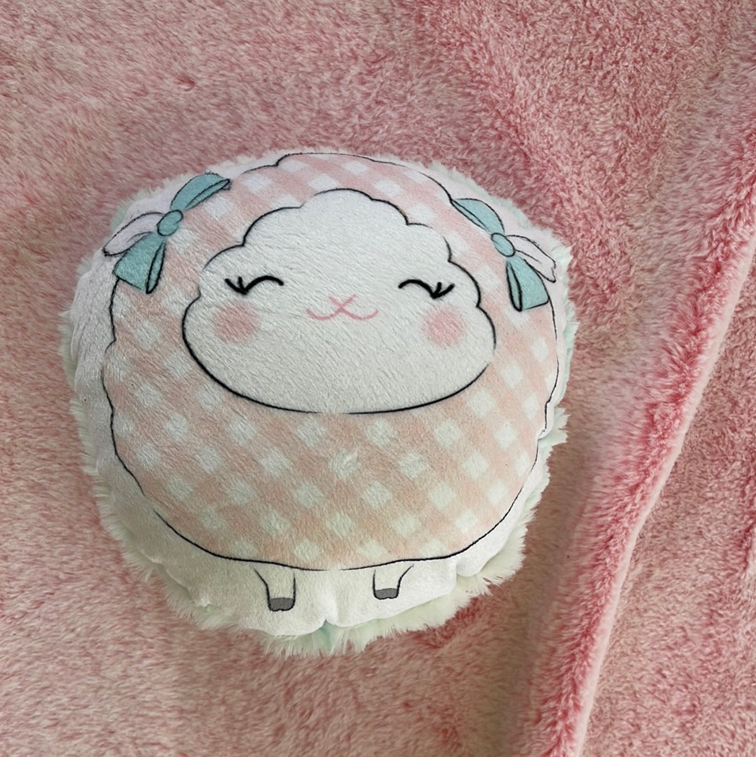 Pink lamb pillow small