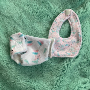 8 inch christmas diaper bib set