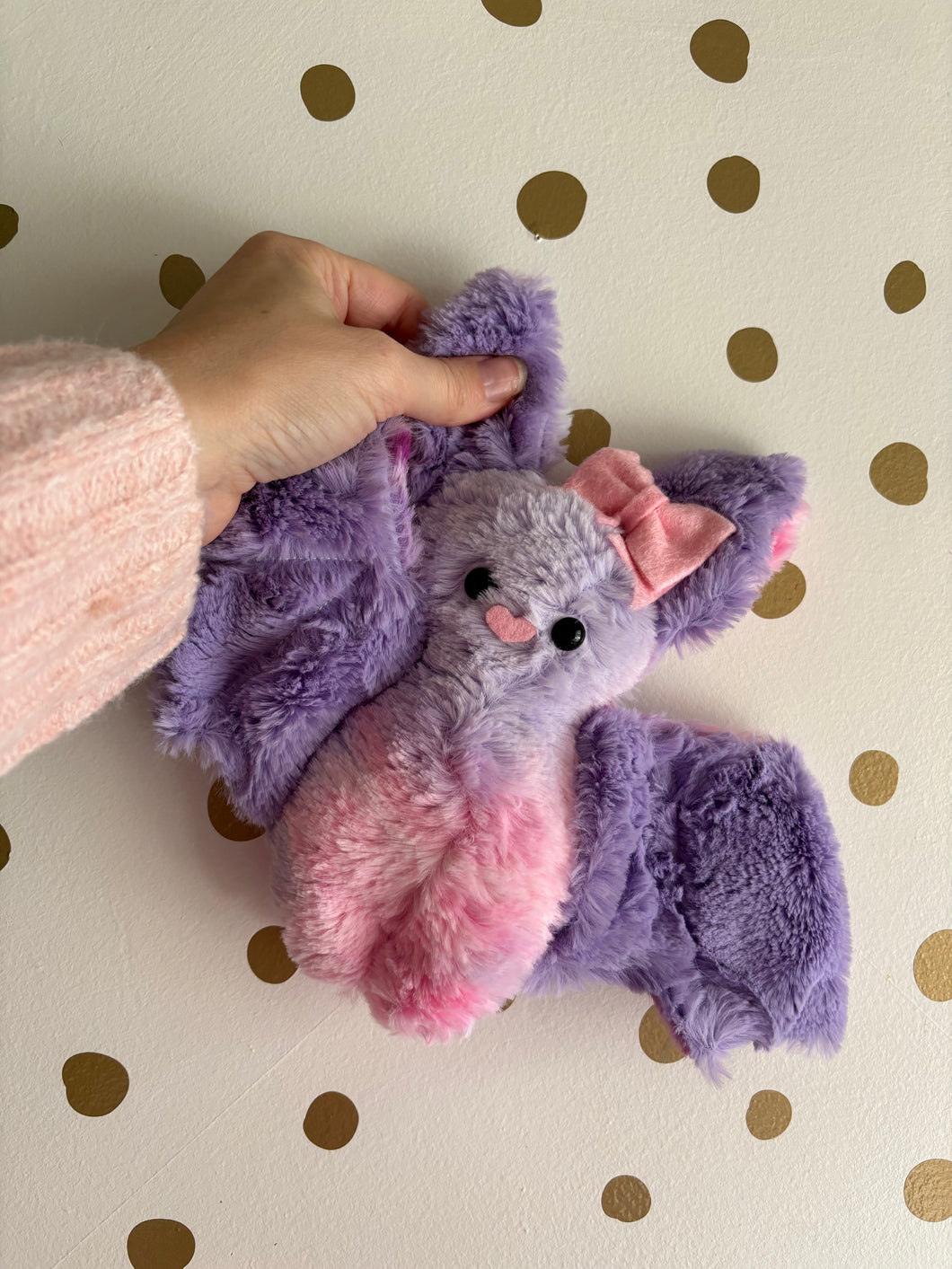 Small Purple and Pink Tie Dye Bat