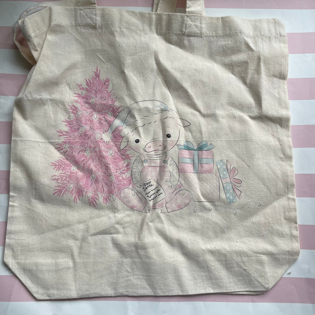 Christmas Pig Tote