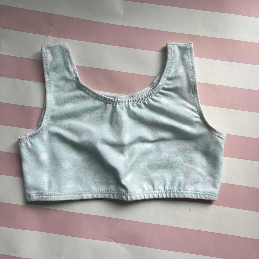 4T Mint Polkadot Dance Top
