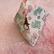 Load image into Gallery viewer, Large velvet lamb donut coin purse key chain