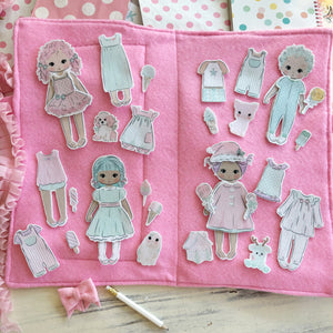 Doll felt set with travel bag