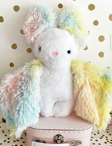 Exclusive large White/rainbow Bat plushie