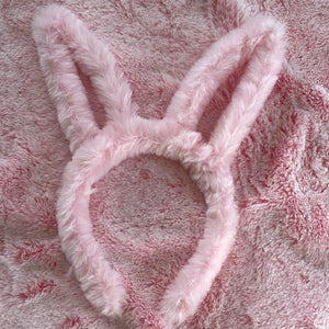 Pink bunny ear headband
