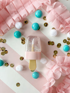 Neon Pop Pink Sparkle Popsicle Lipgloss