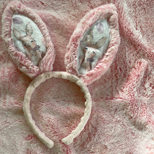 Pink bunny ear headband