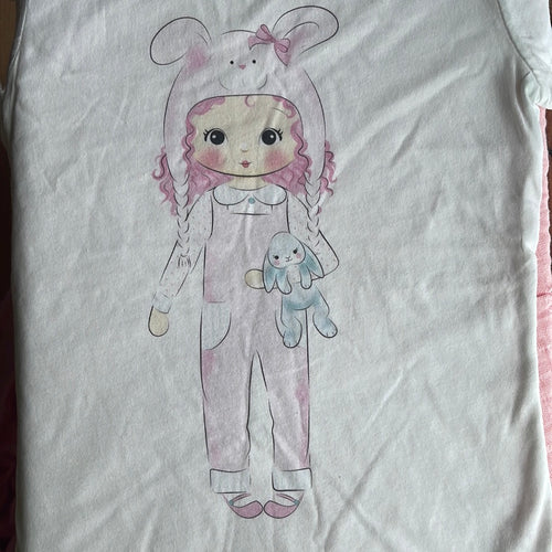 Kids size 6 bunny girl tshirt