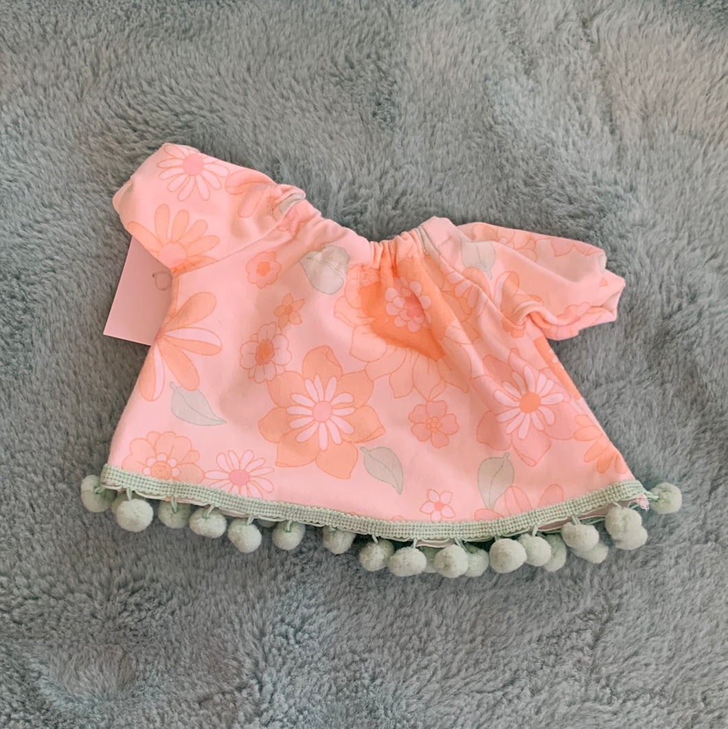 13/16 inch floral doll dress/top short sleeve