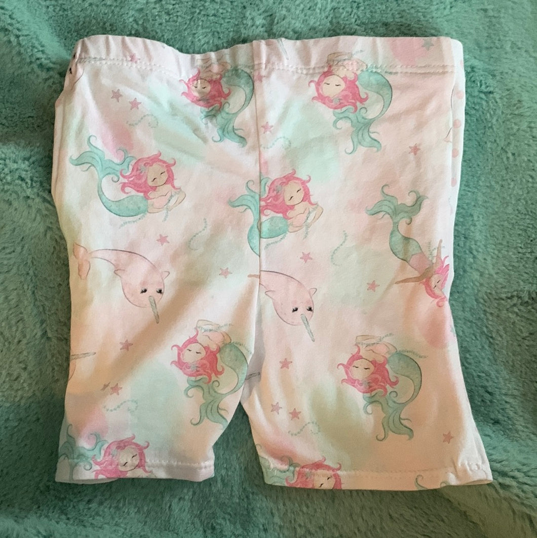 3-4T mermaid narwhal shorts