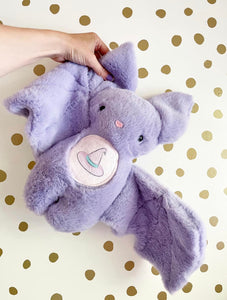Large purple bat plushie