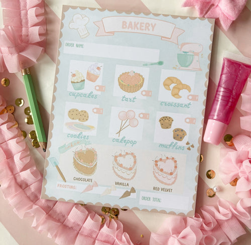 5.5x7 Bakery Imaginative Play Notepad