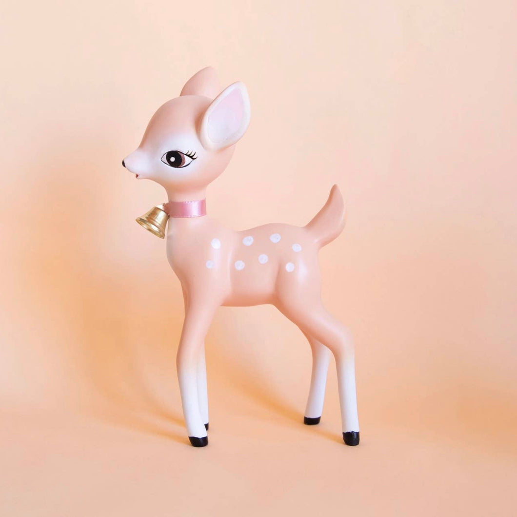 Pink Retro Reindeer figurine