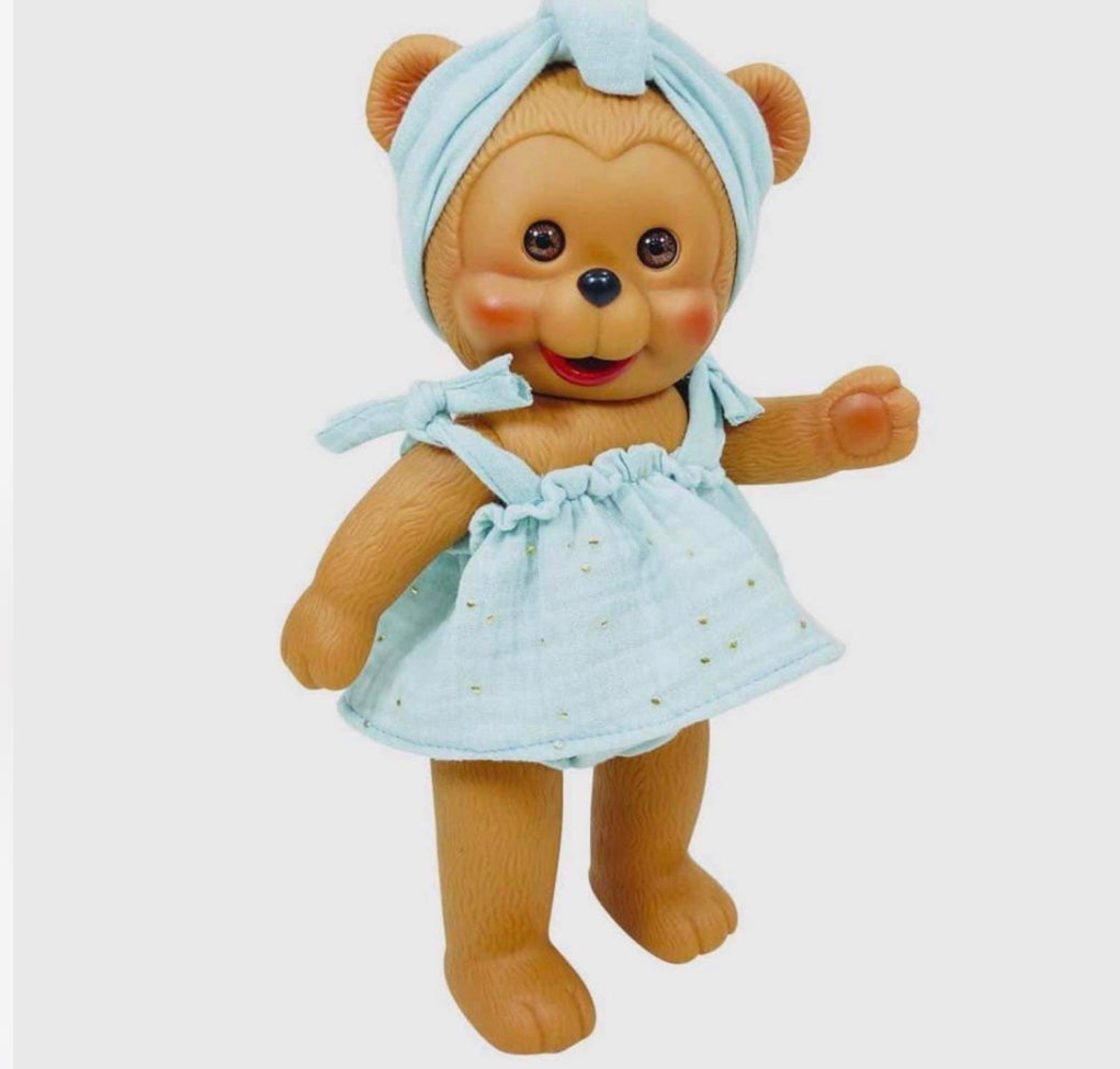 Preorder bear doll in blue dress