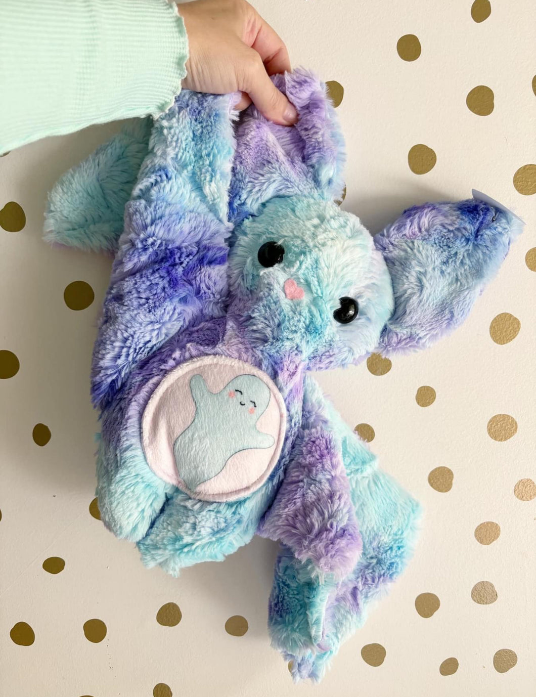 Mint/purple bat plushie
