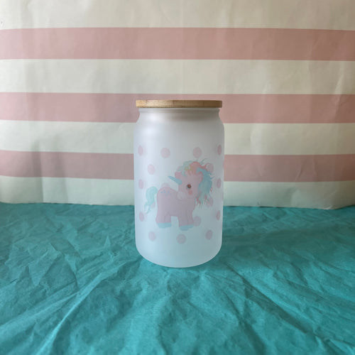 Pink Unicorn Glass