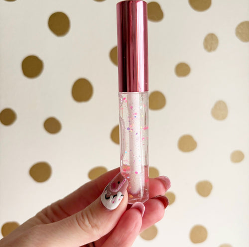 Neon Pink Sparkle Wand Lipgloss
