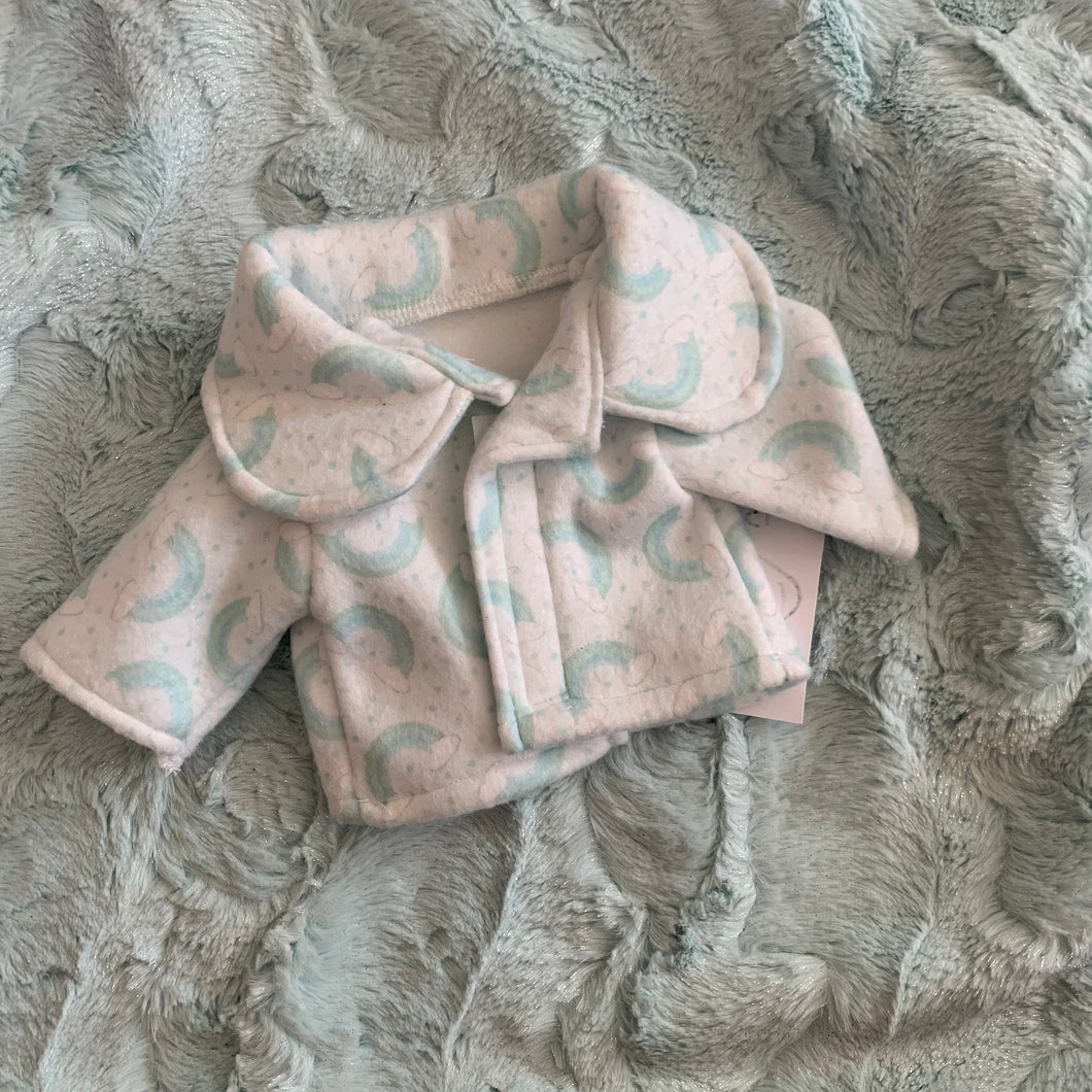Blue rainbow doll jacket