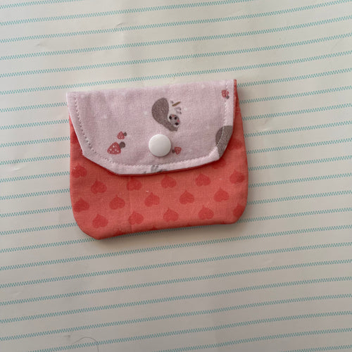 Hedge hog/red hearts coin purse