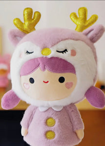 Lavander Reindeer doll plushie