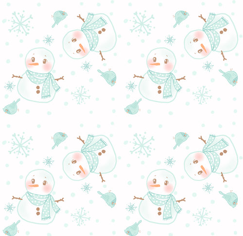Adult mint snowman snuggle blanket