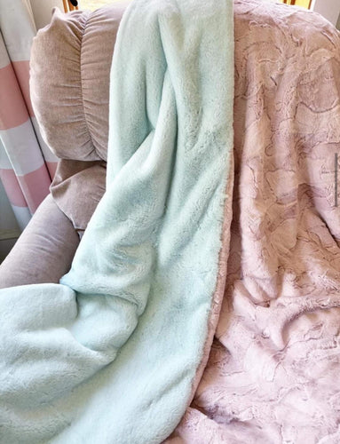 Adult Rose and Mint Snuggle Blanket