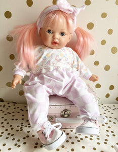 Preorder pink hair 16” doll
