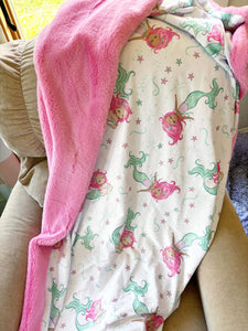 Mermaid toddler snuggle blanket