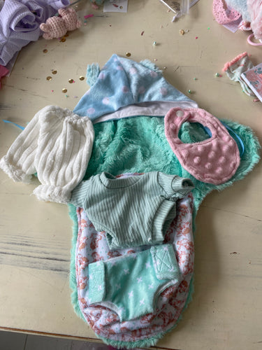 8” swaddle dolly set