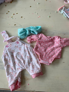 13” overall outfit set