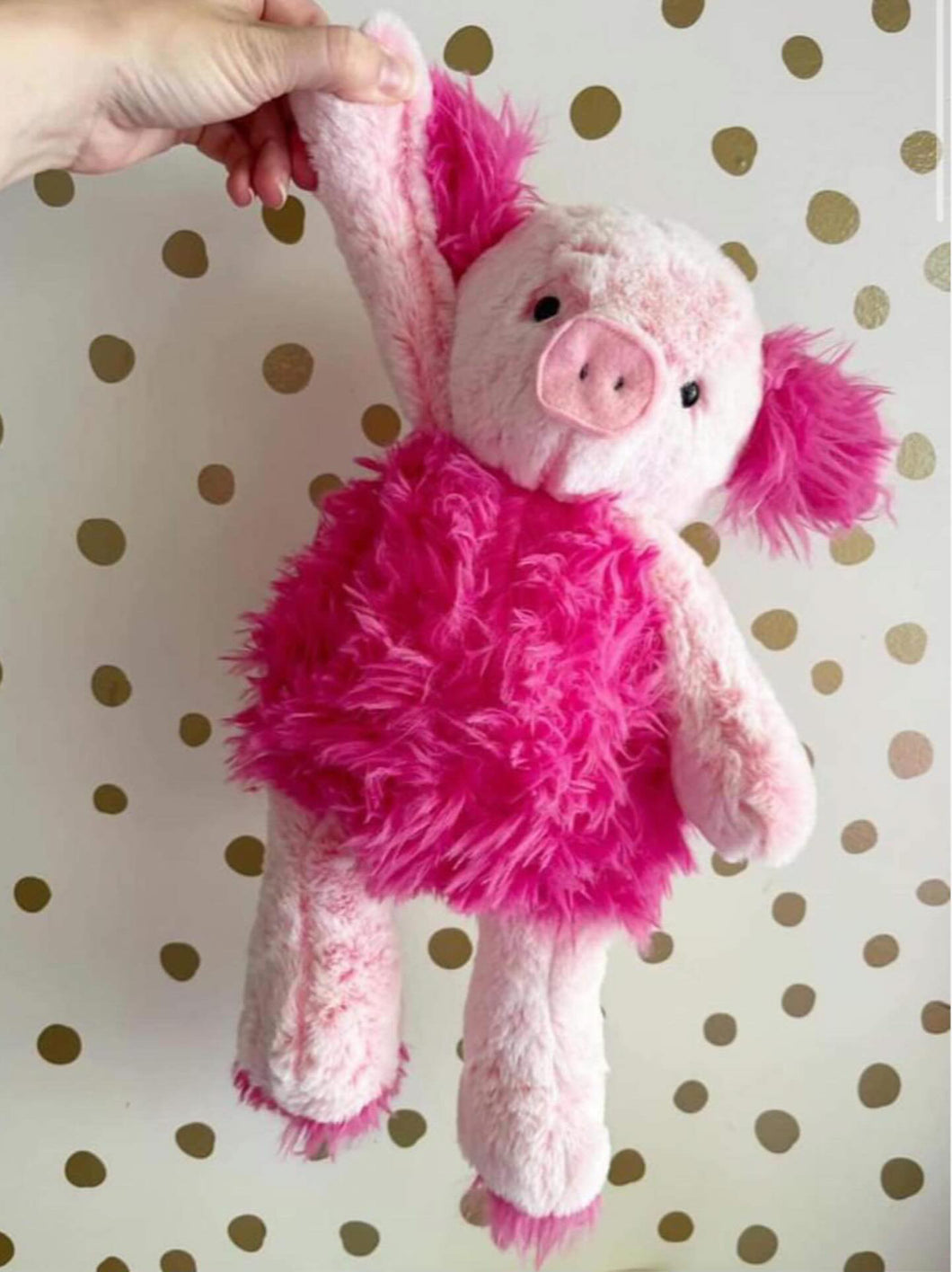 Pink on pink pig plushie
