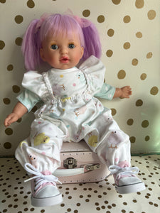 Purple hair 16” doll