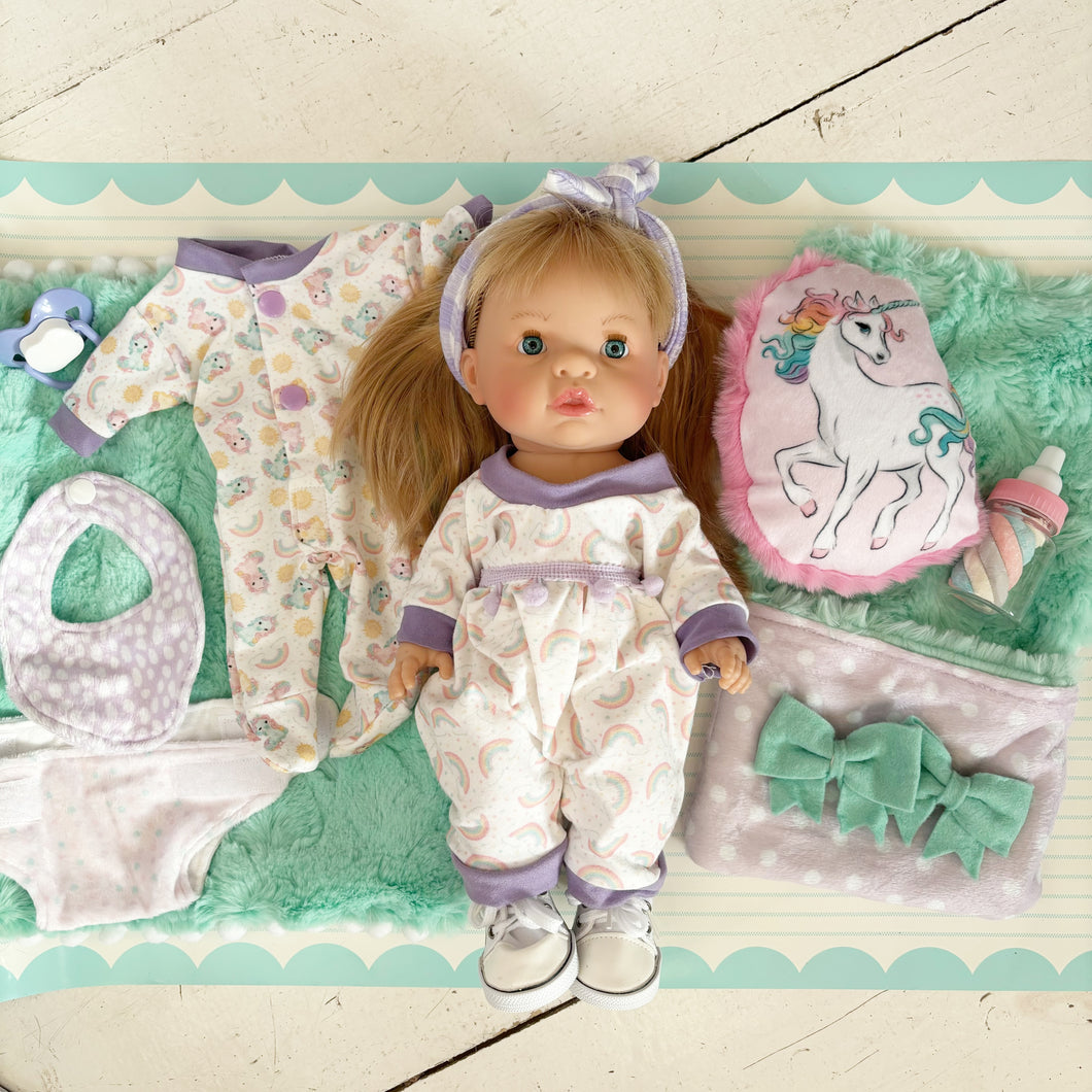 13” Blonde Deluxe Doll set